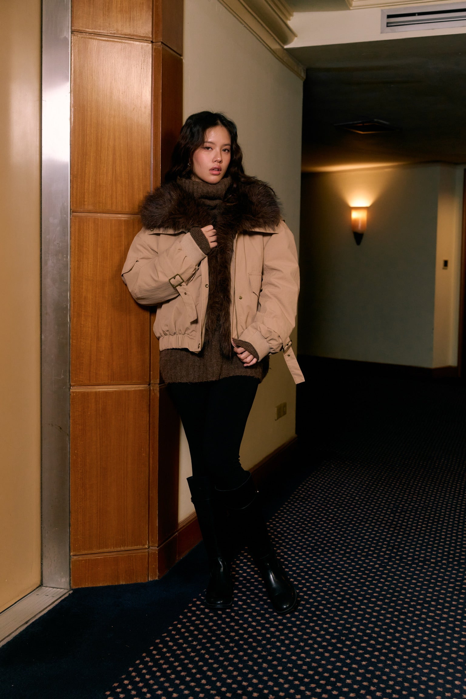 OVERSIZE FUR COLLAR JACKET