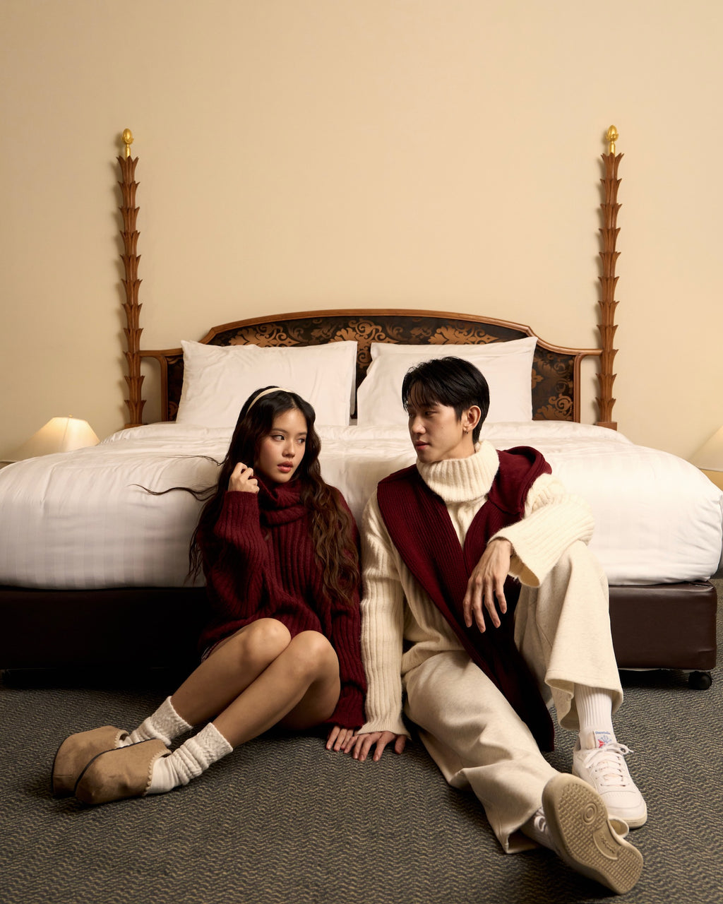 LOOSE HIGH NECK SWEATER -Available in 5 colors Grey/ White/ Black/Brown/Burgandy