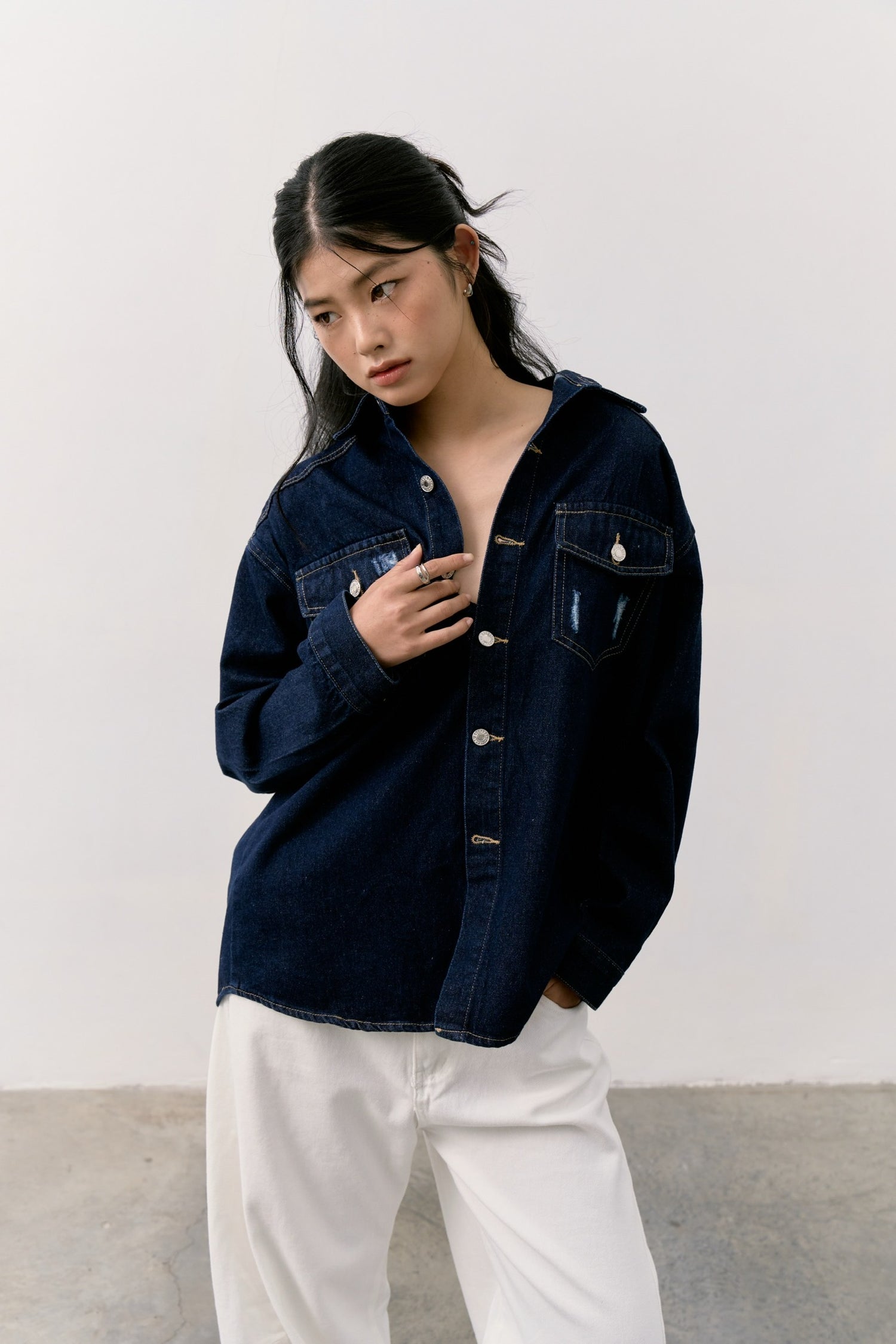 Denim Overshirt in Dark Denim