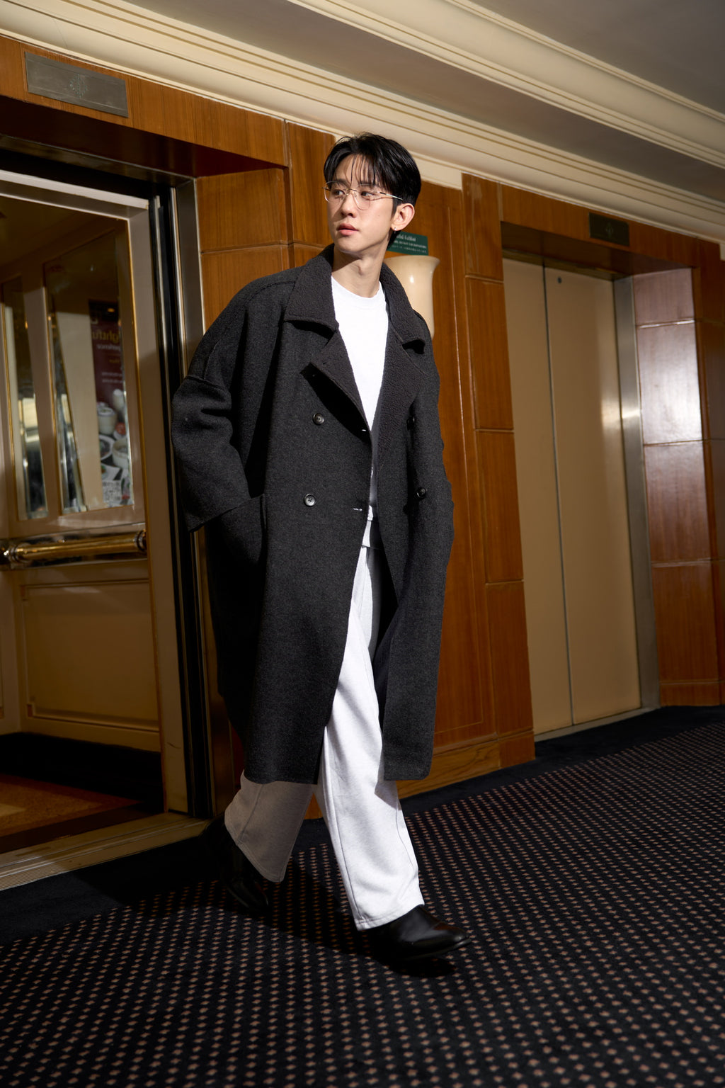 WOOL BLENDED OVERSIZED COAT