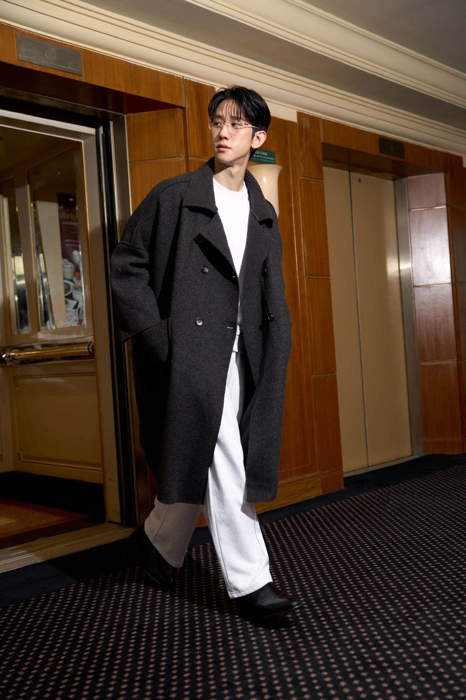 WOOL BLENDED OVERSIZED COAT