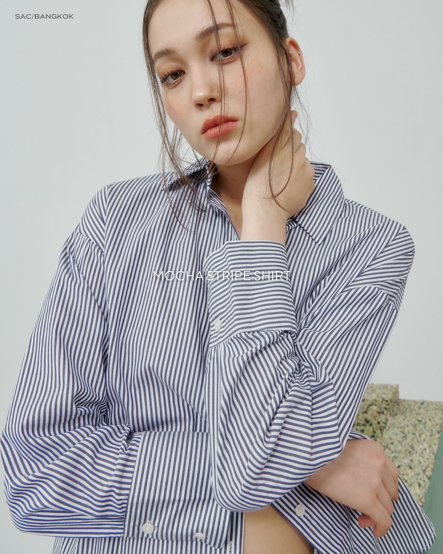 MOCHA STRIPE SHIRT