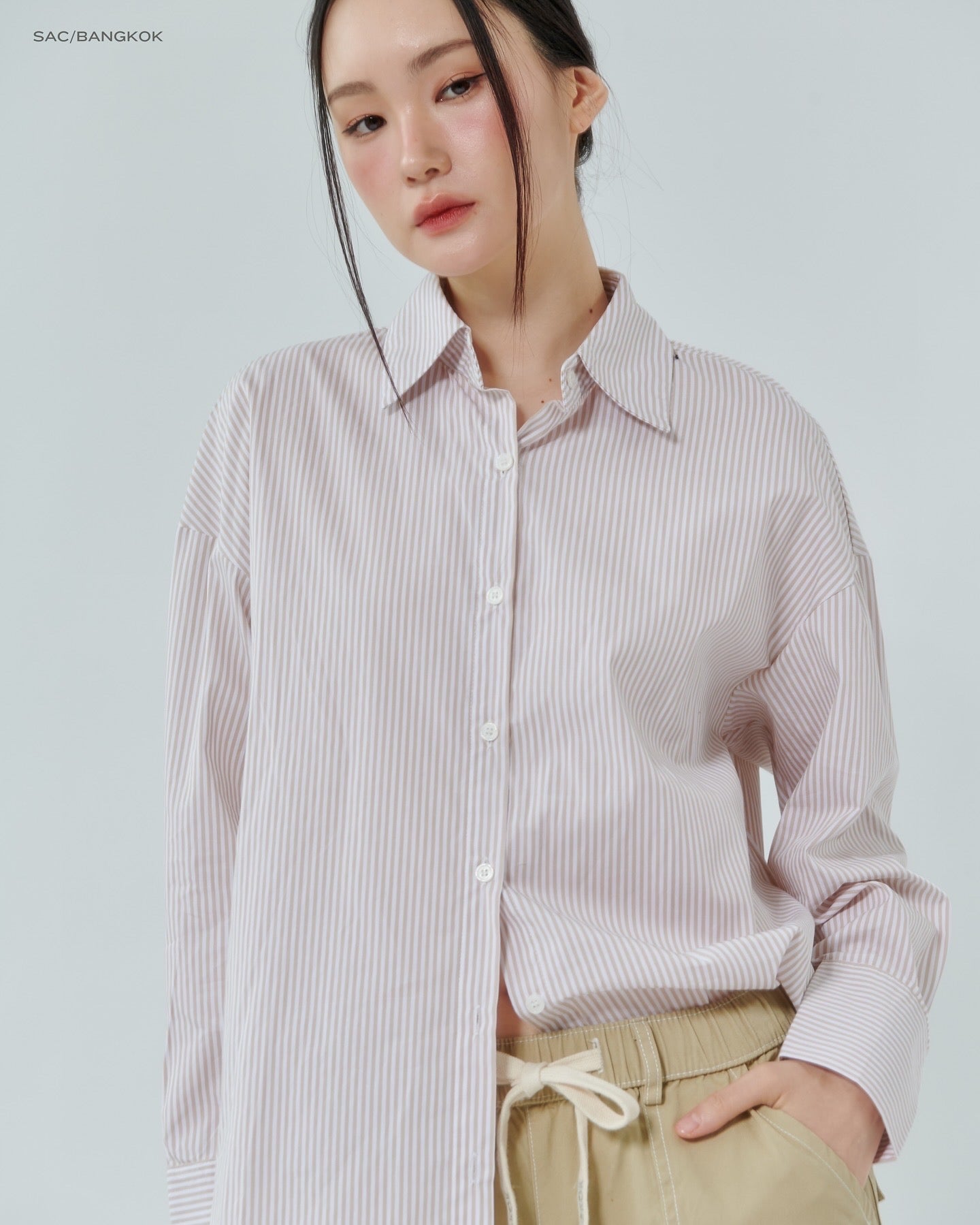 MOCHA STRIPE SHIRT