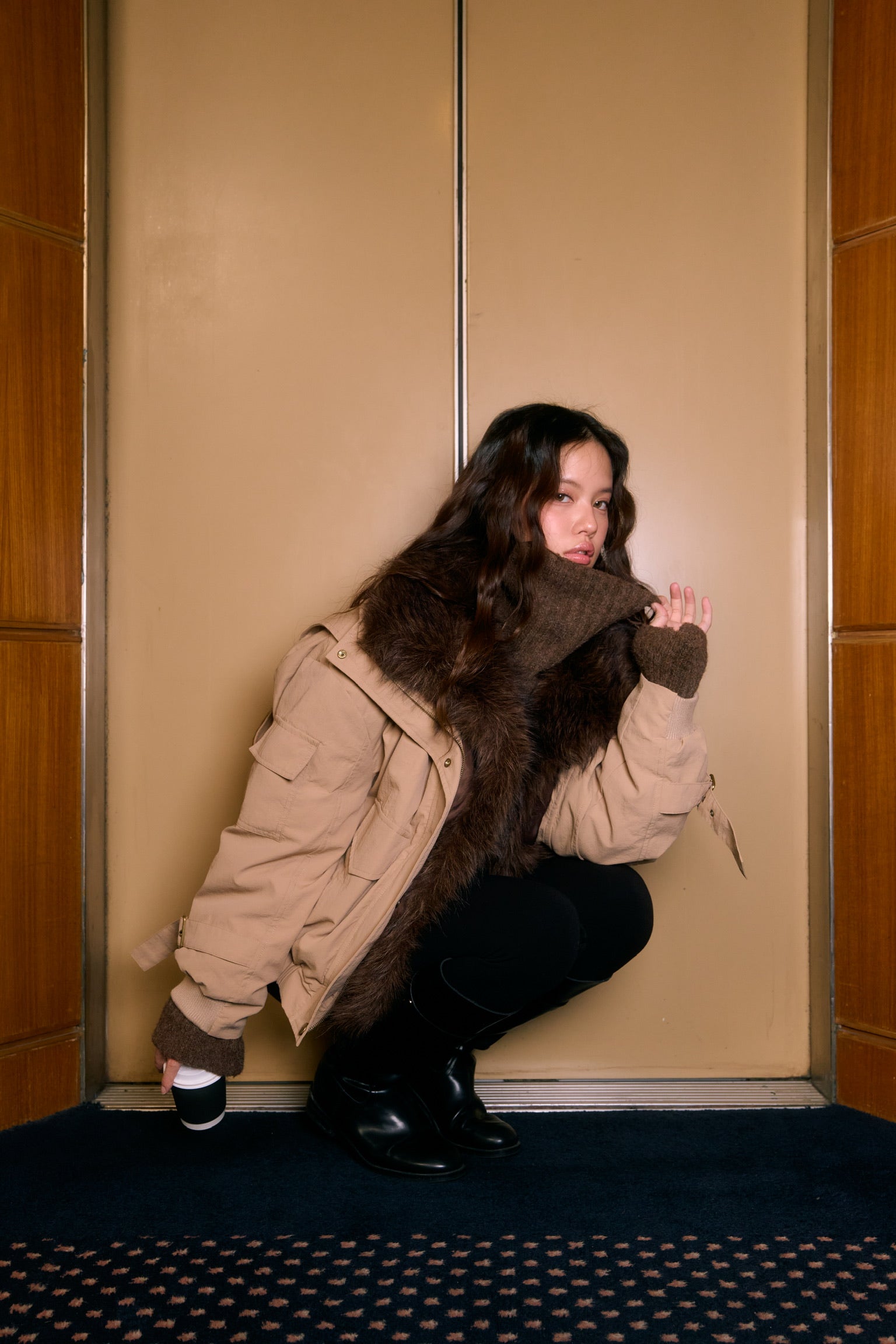 OVERSIZE FUR COLLAR JACKET