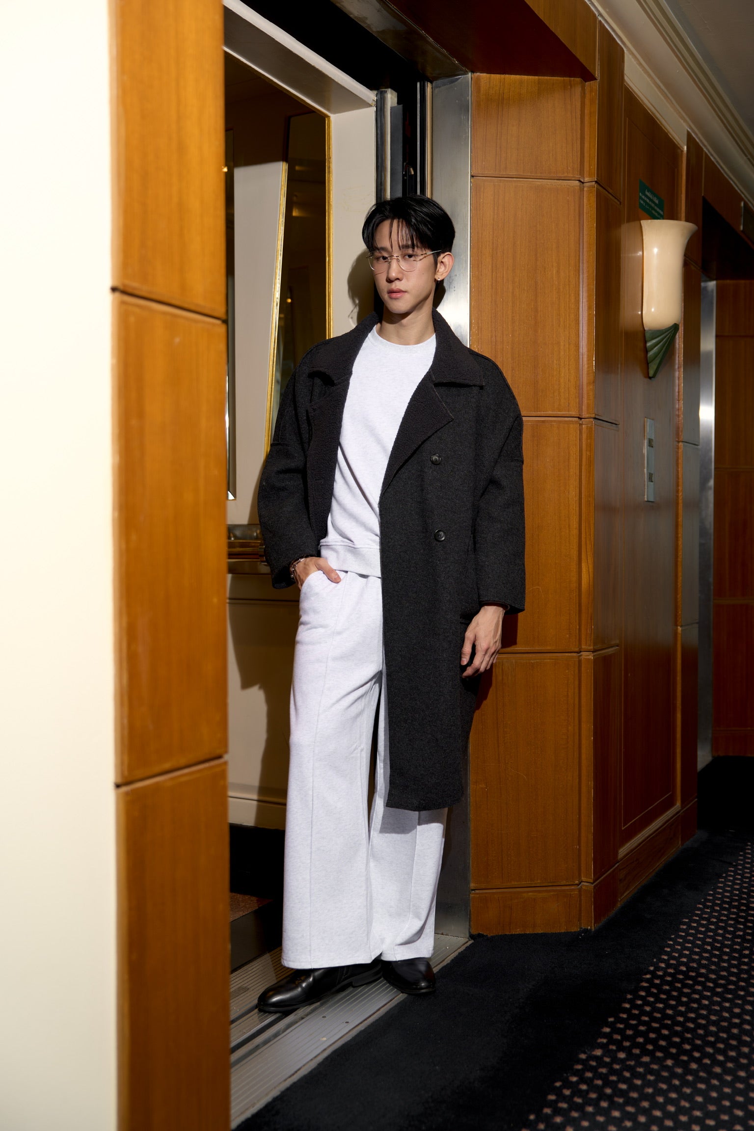 WOOL BLENDED OVERSIZED COAT