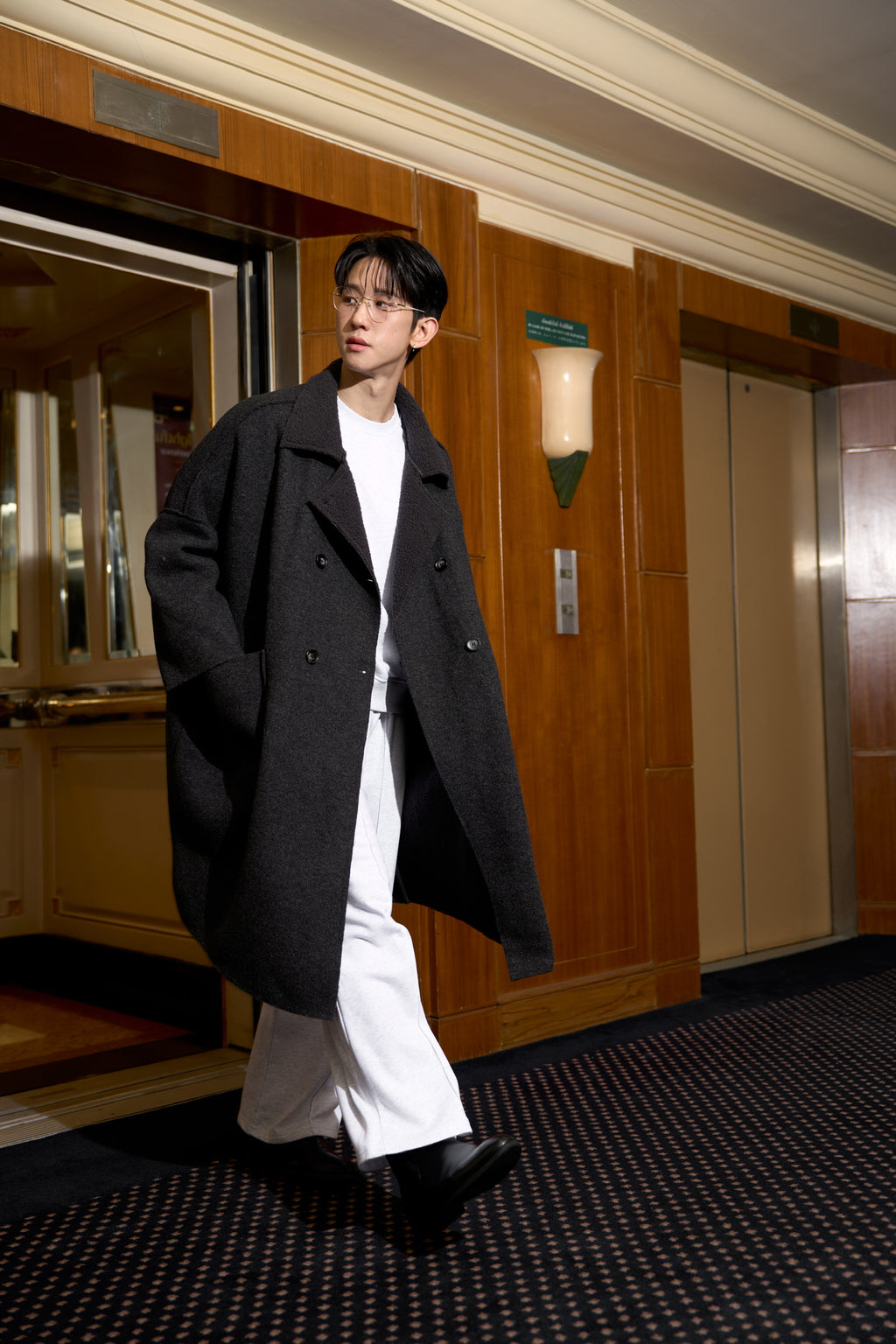 WOOL BLENDED OVERSIZED COAT