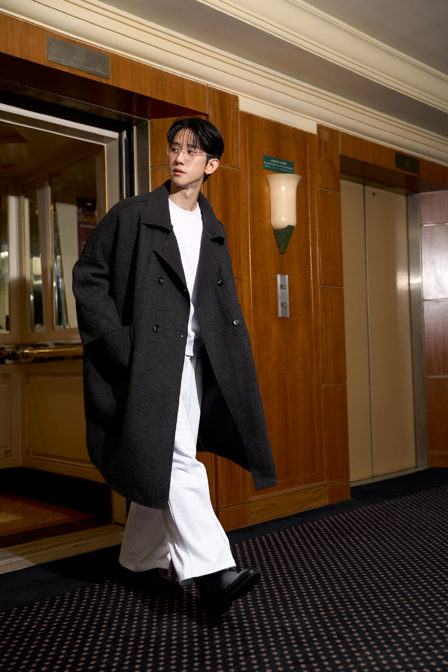 WOOL BLENDED OVERSIZED COAT