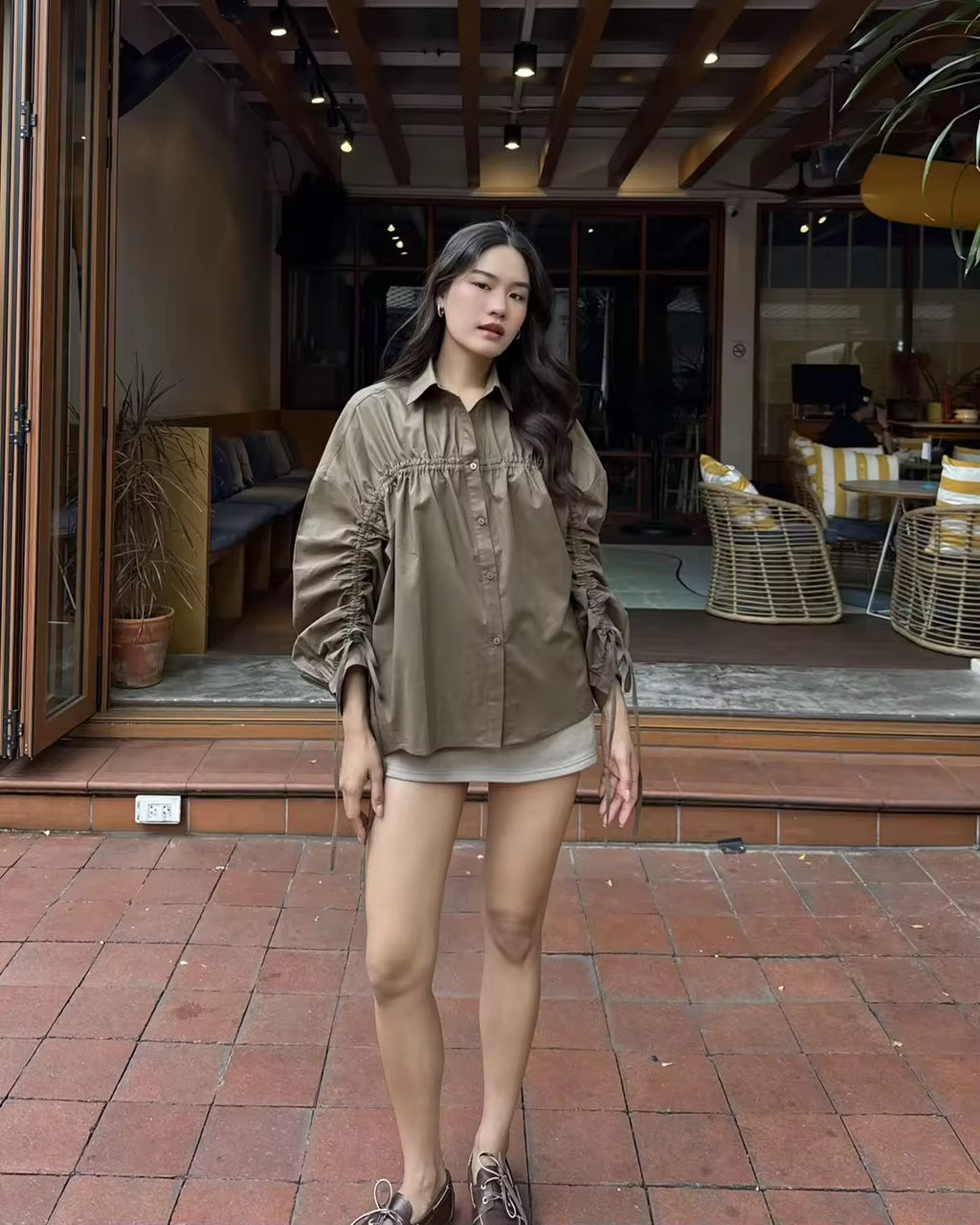DRAWSTRING SHIRT