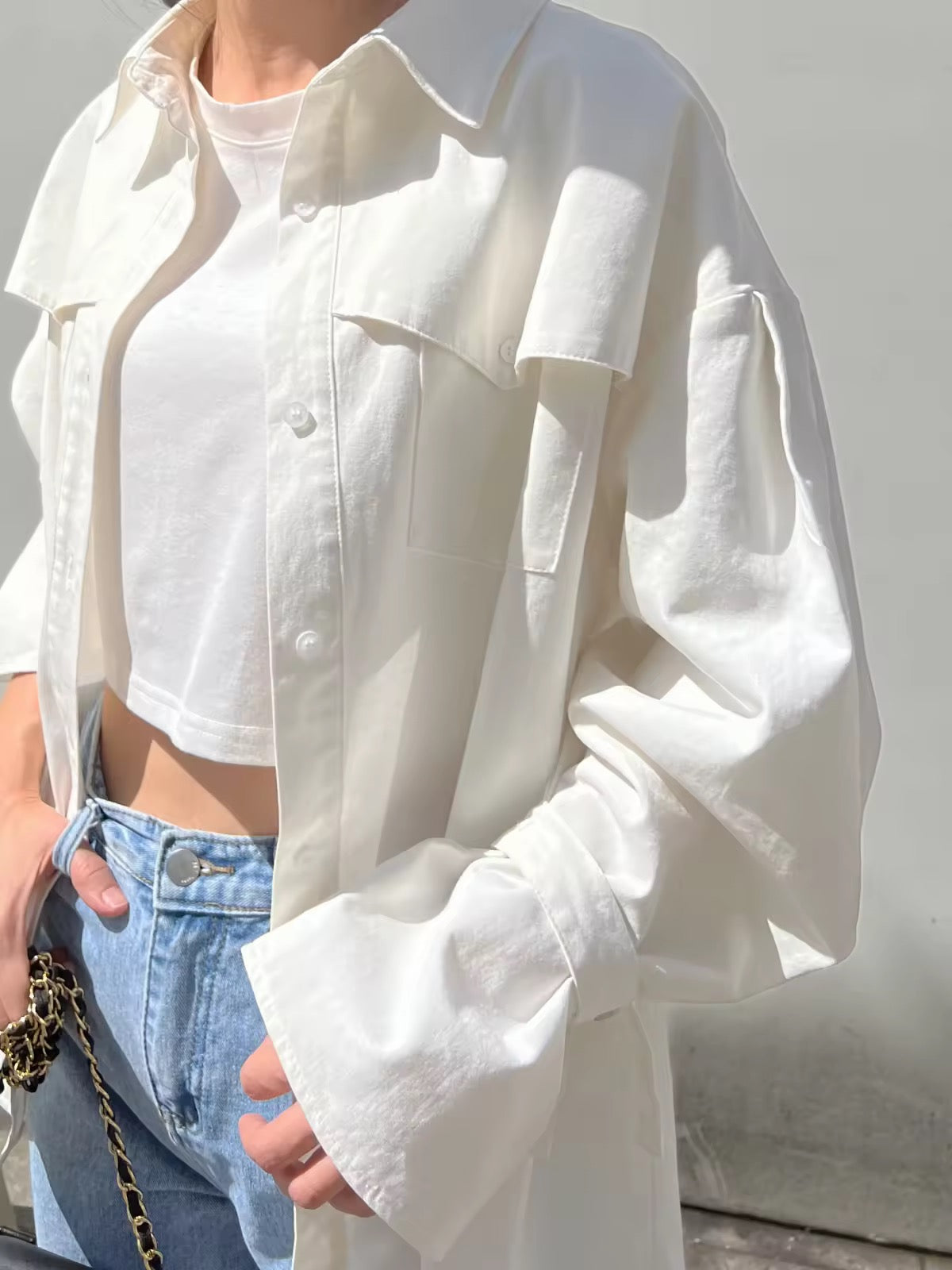 OVERSIZED FLAP SHIRT