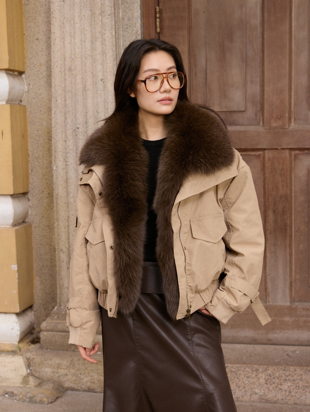 OVERSIZE FUR COLLAR JACKET