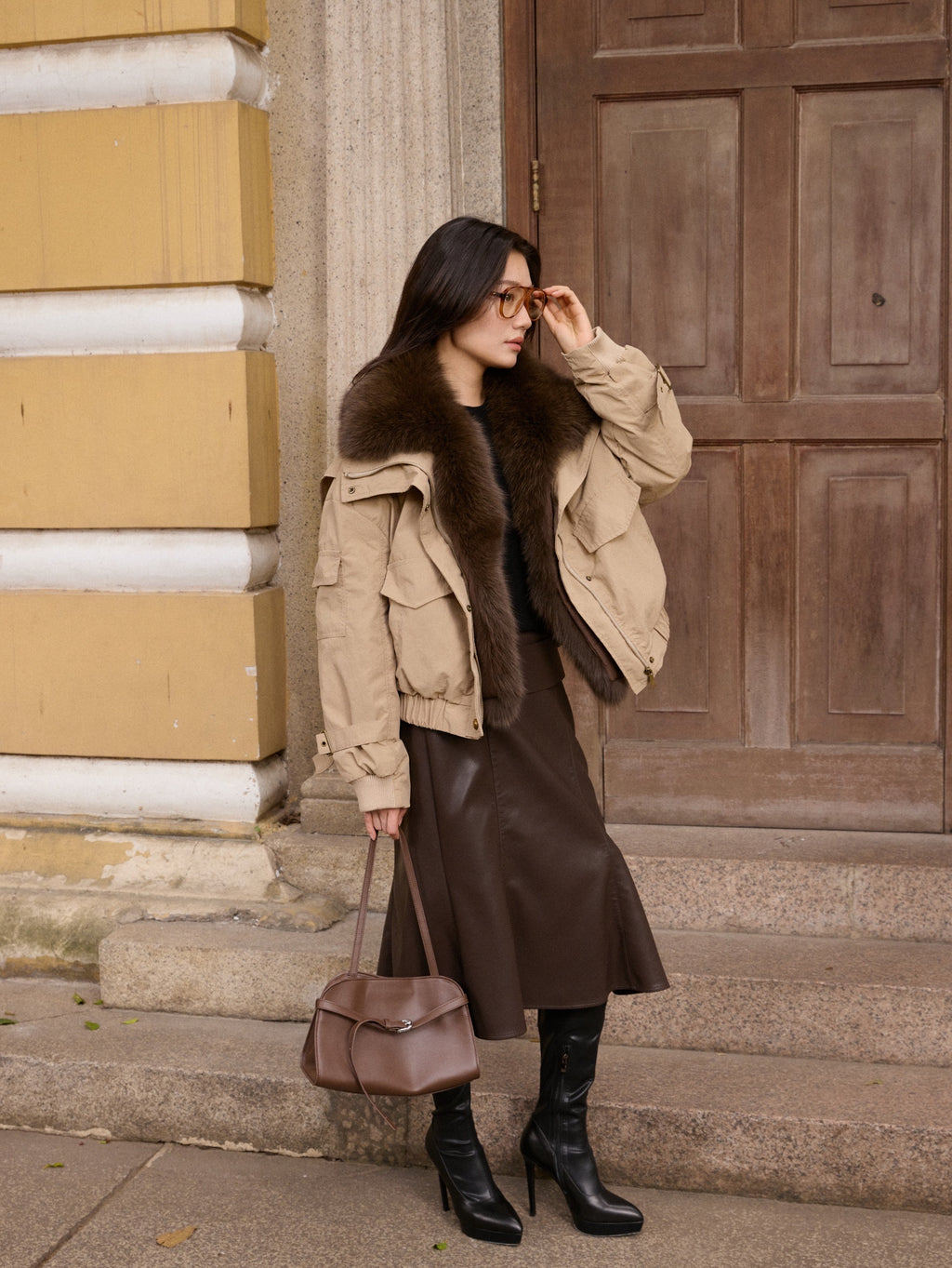 OVERSIZE FUR COLLAR JACKET