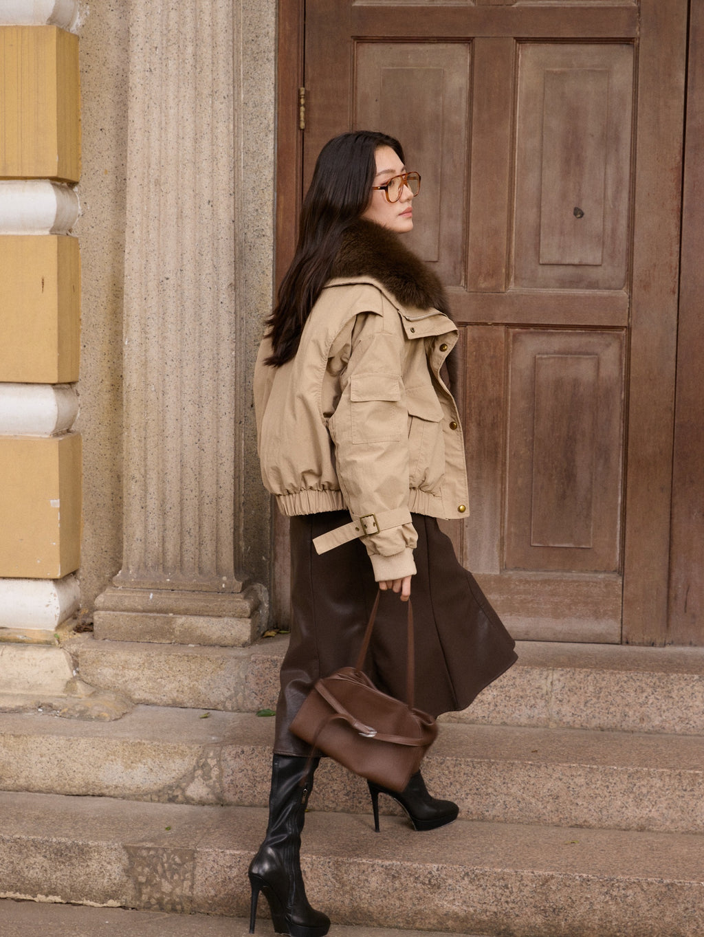 OVERSIZE FUR COLLAR JACKET