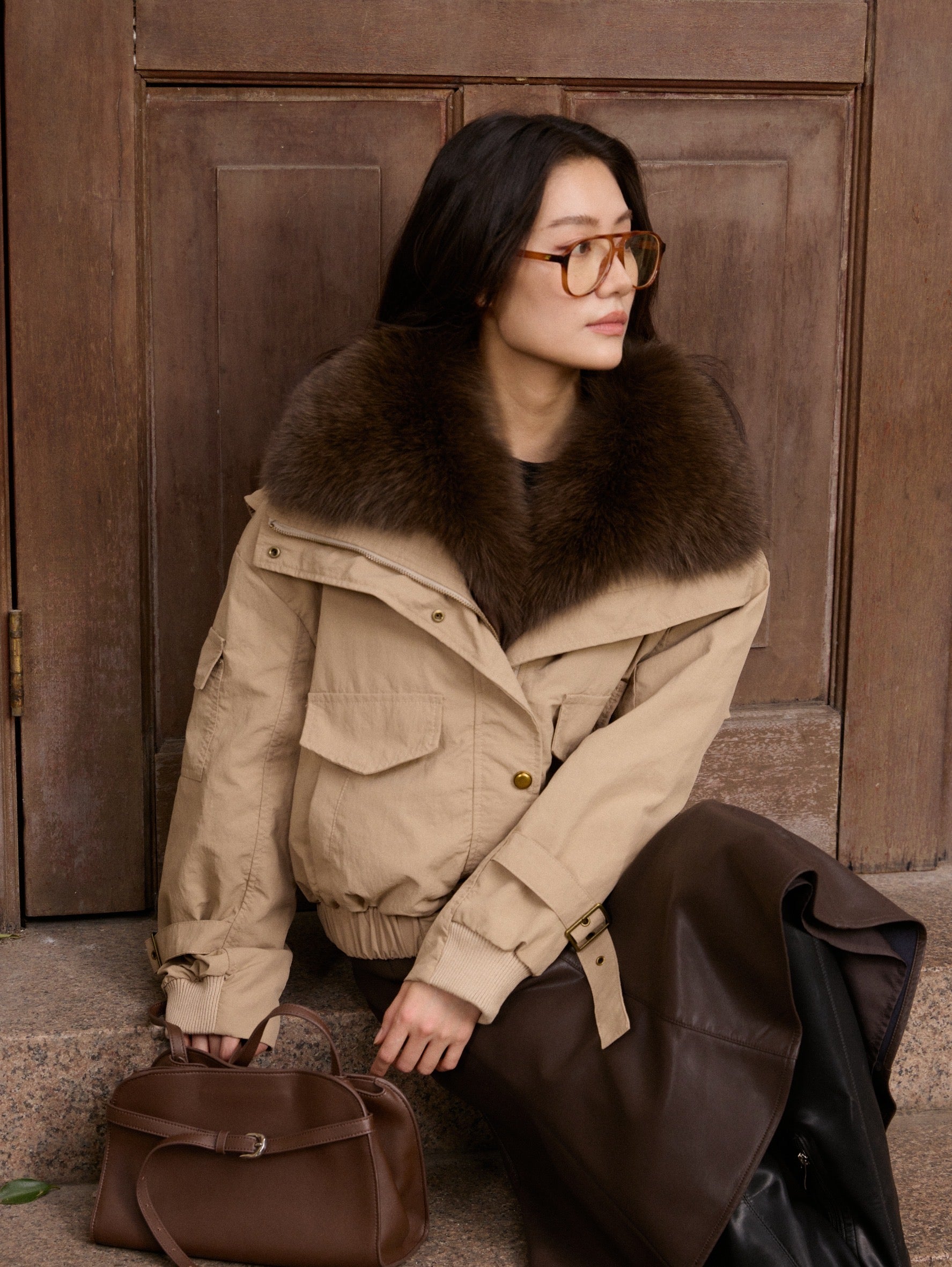 OVERSIZE FUR COLLAR JACKET