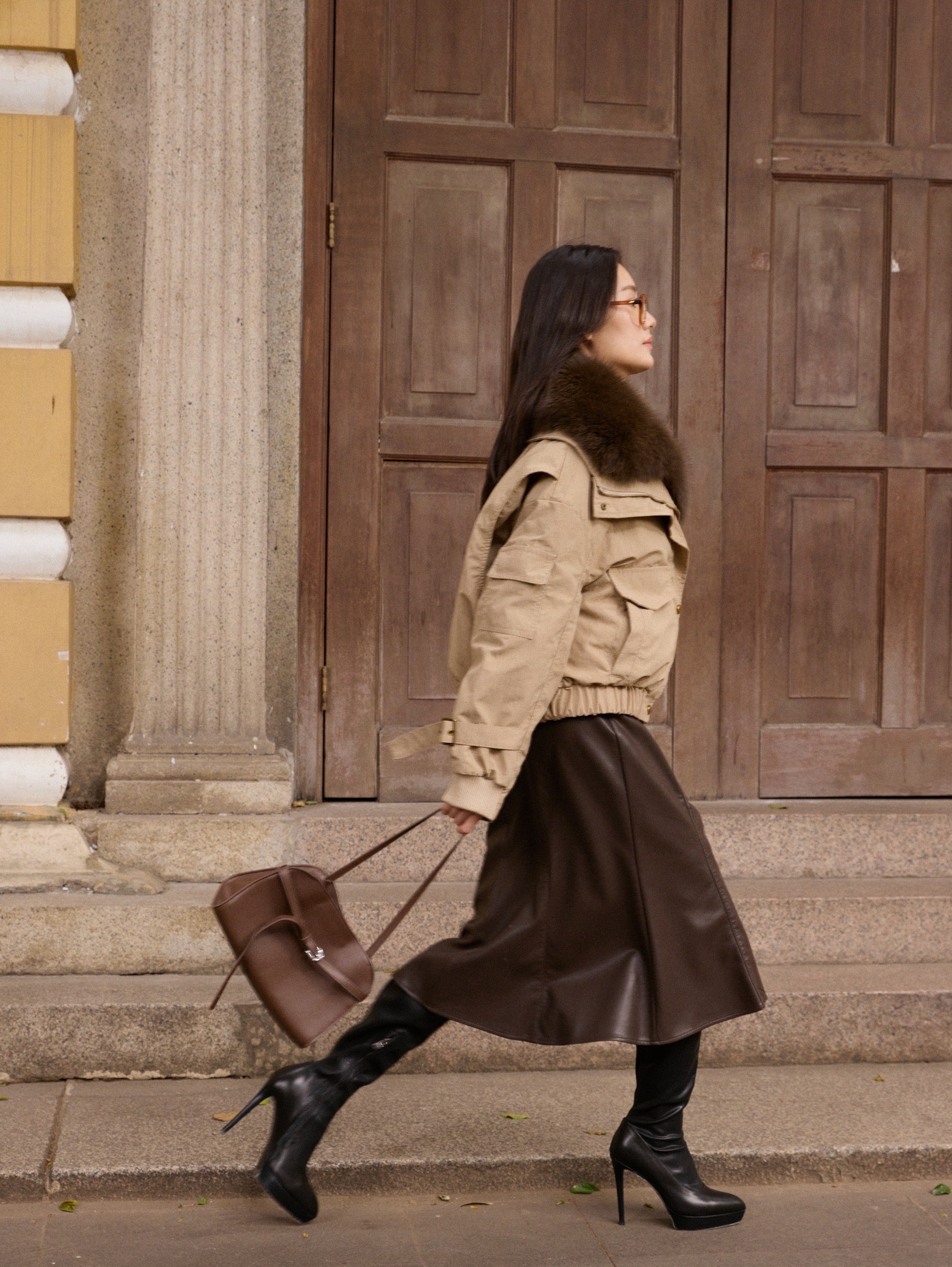 OVERSIZE FUR COLLAR JACKET