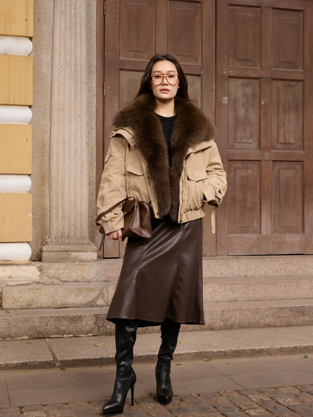 OVERSIZE FUR COLLAR JACKET