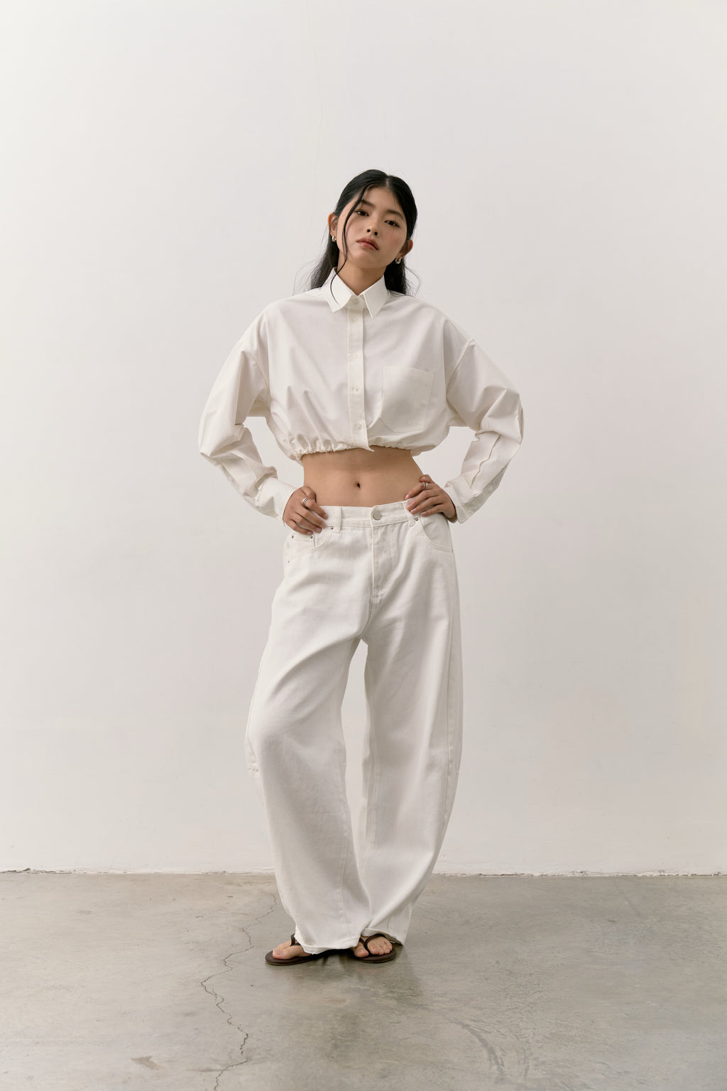 OXFORD CROPPED SHIRT