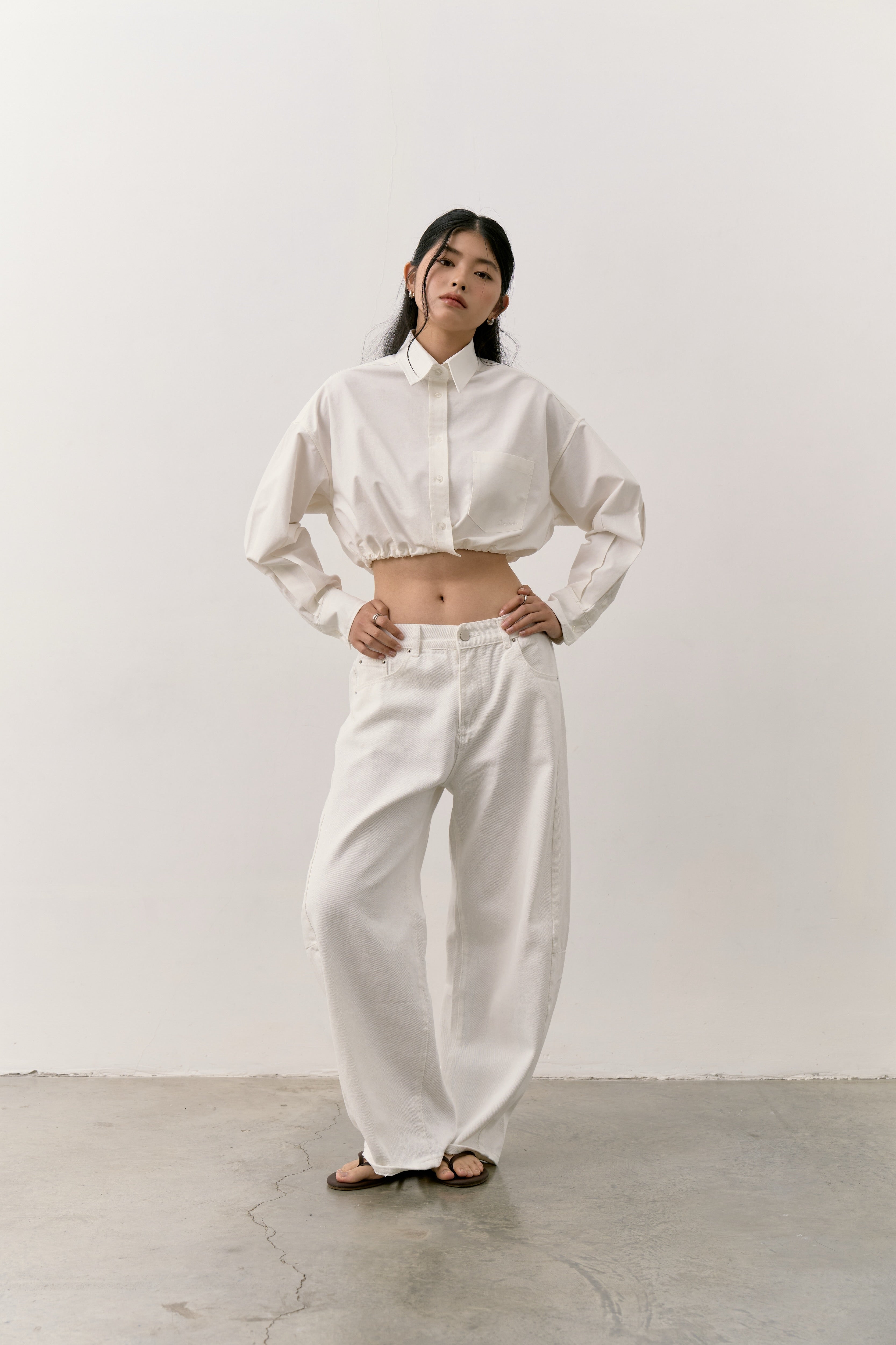OXFORD CROPPED SHIRT