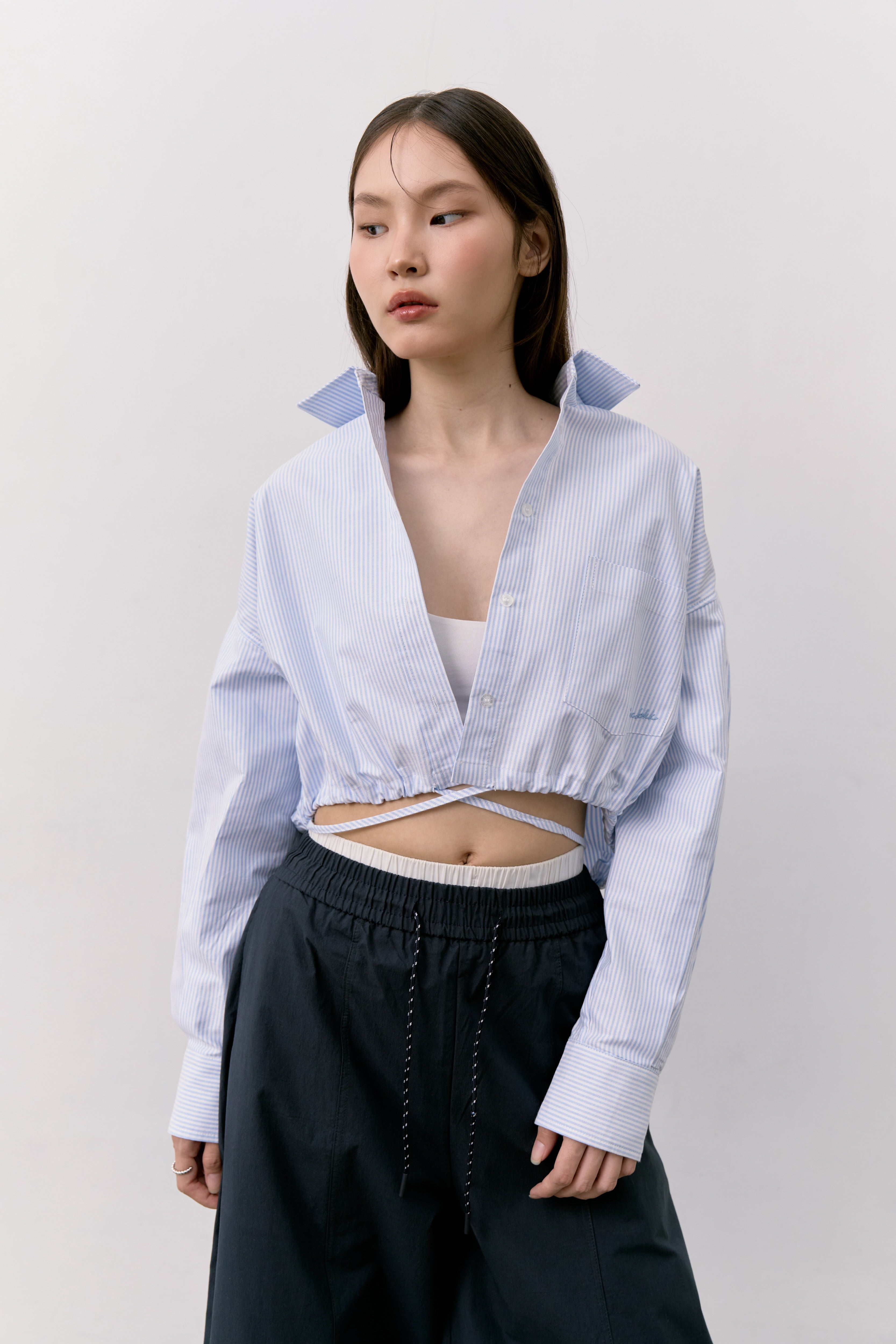 OXFORD CROPPED SHIRT