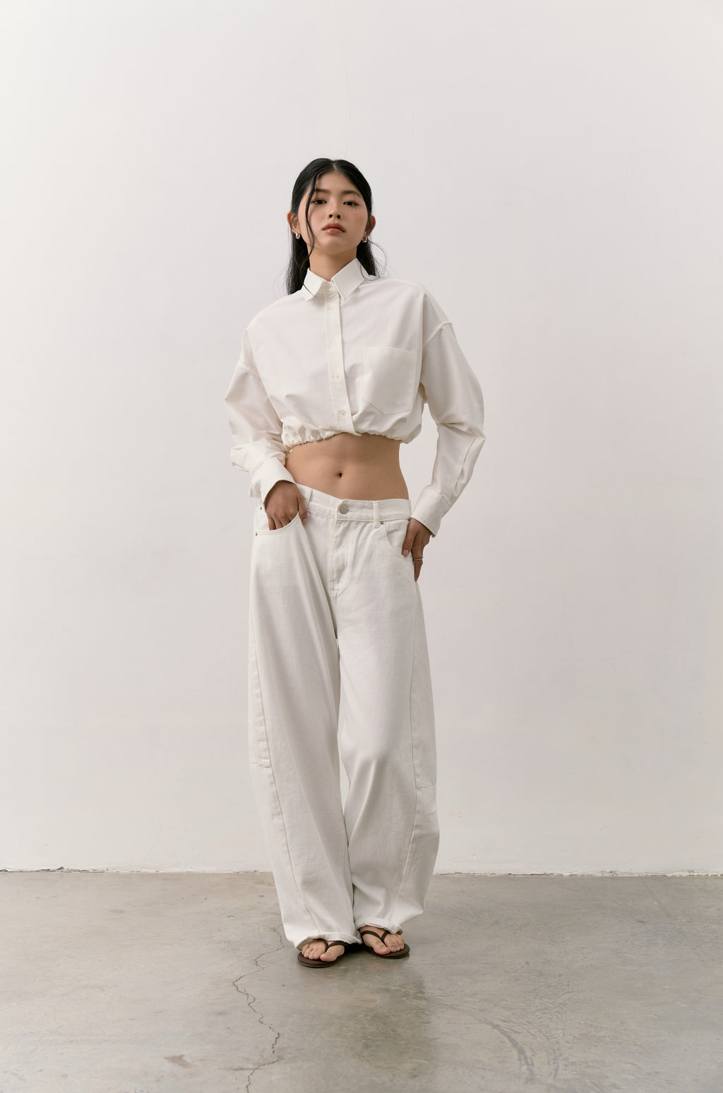 OXFORD CROPPED SHIRT