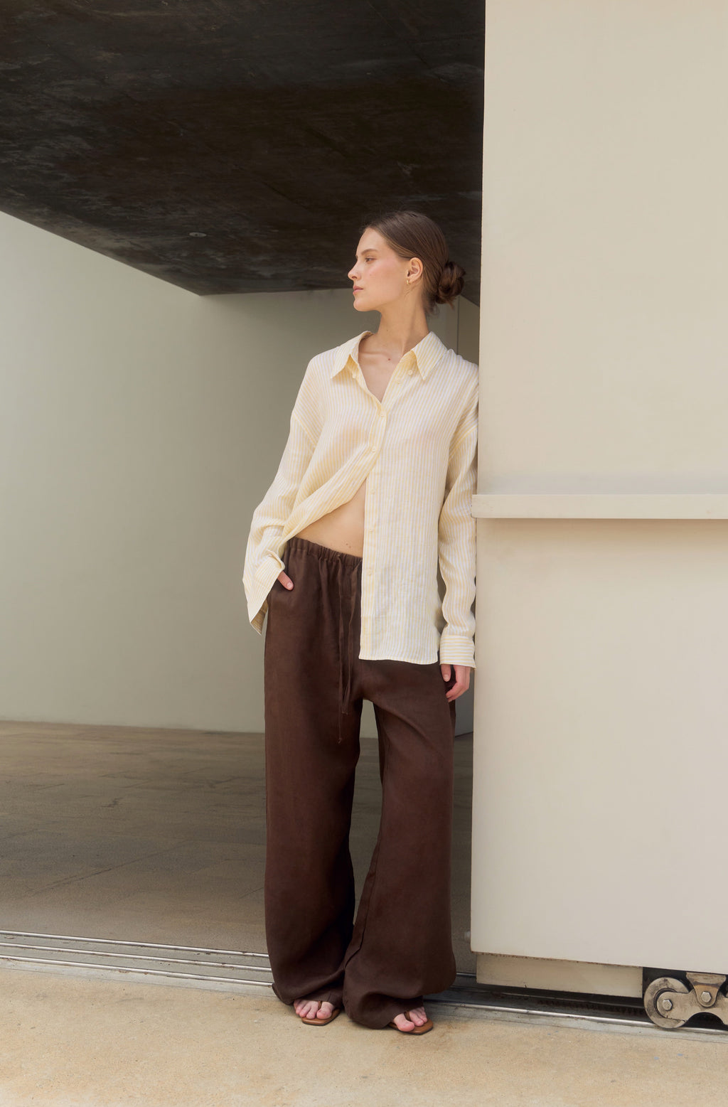 ESSENTIAL STRIPE LINEN SHIRT