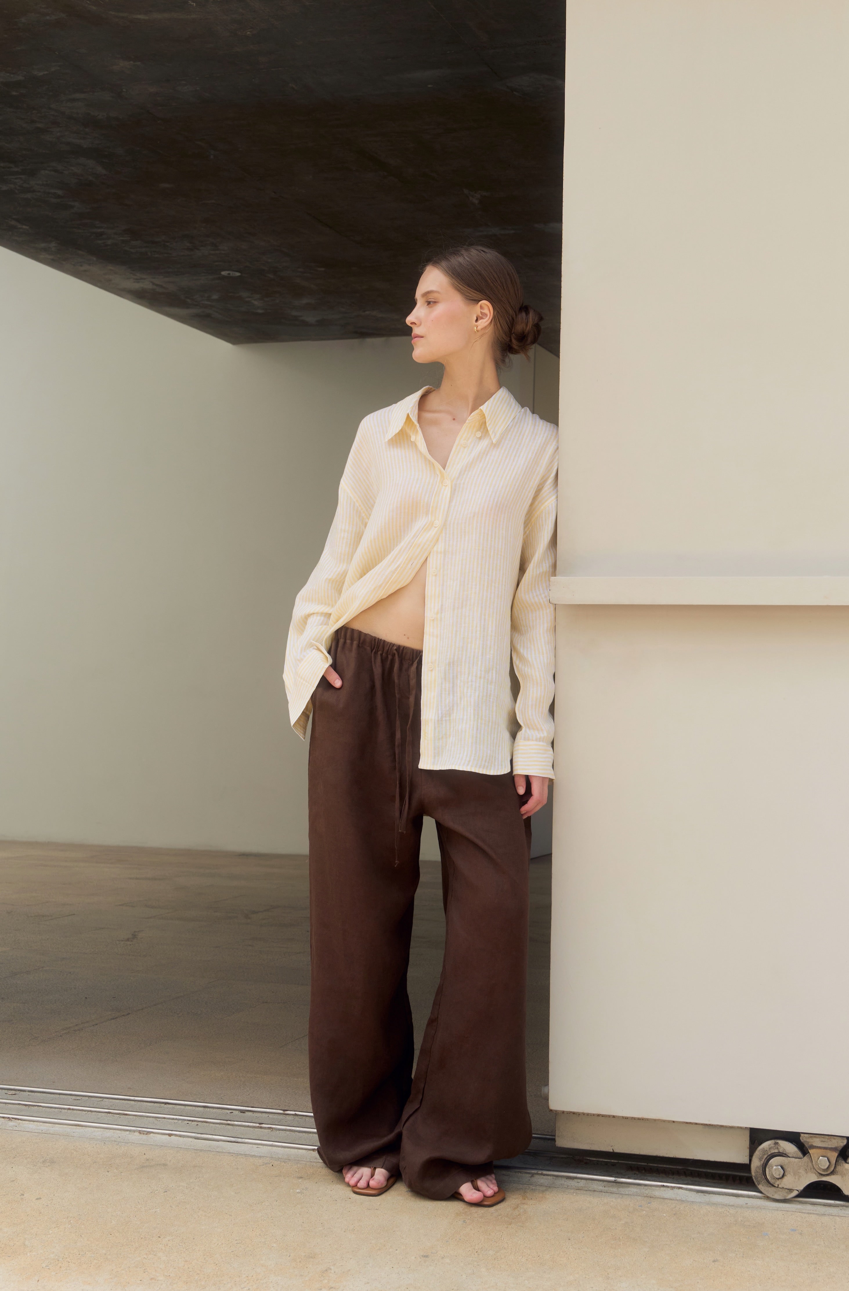 ESSENTIAL STRIPE LINEN SHIRT