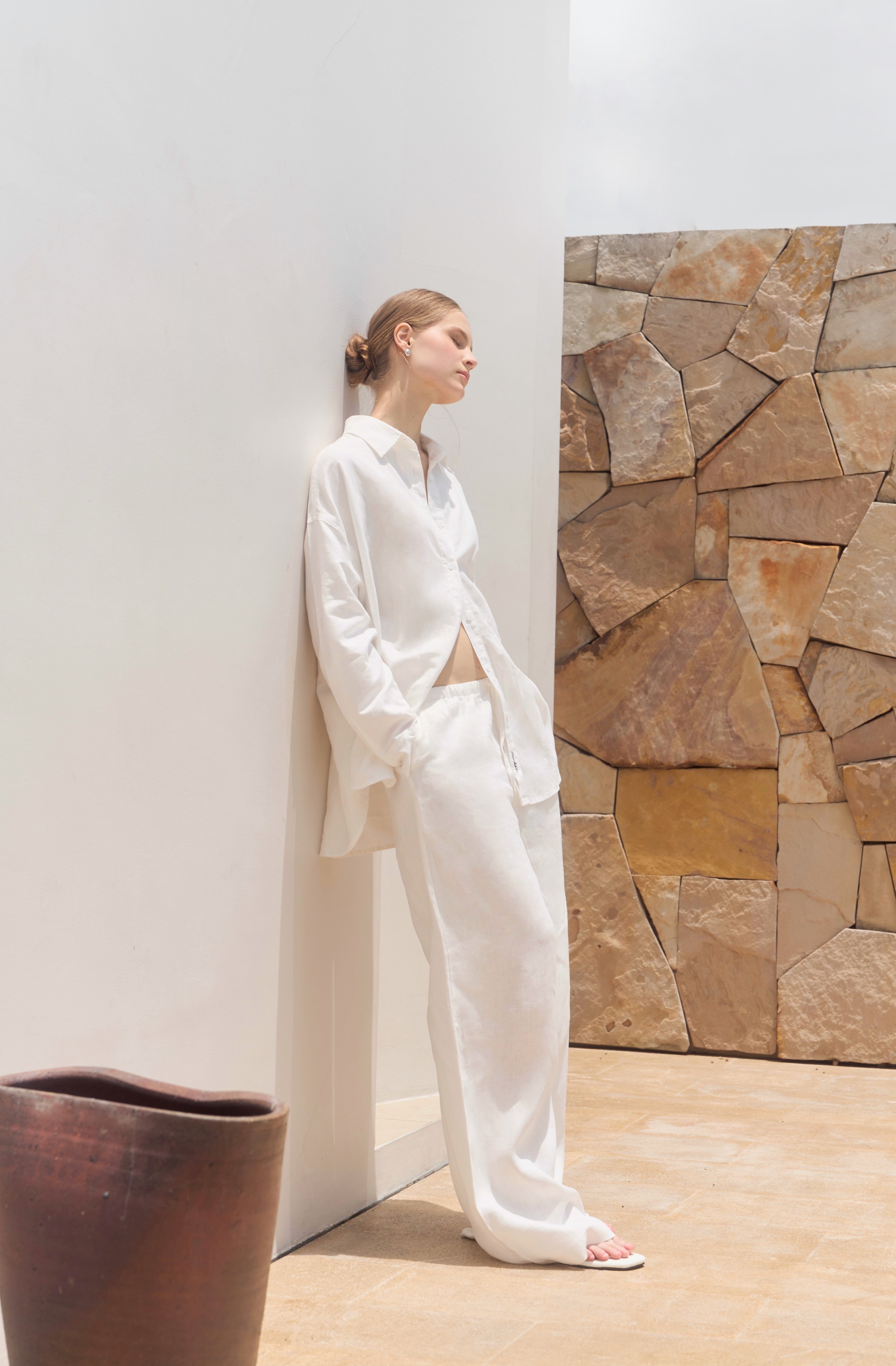 ESSENTIAL LINEN TROUSERS