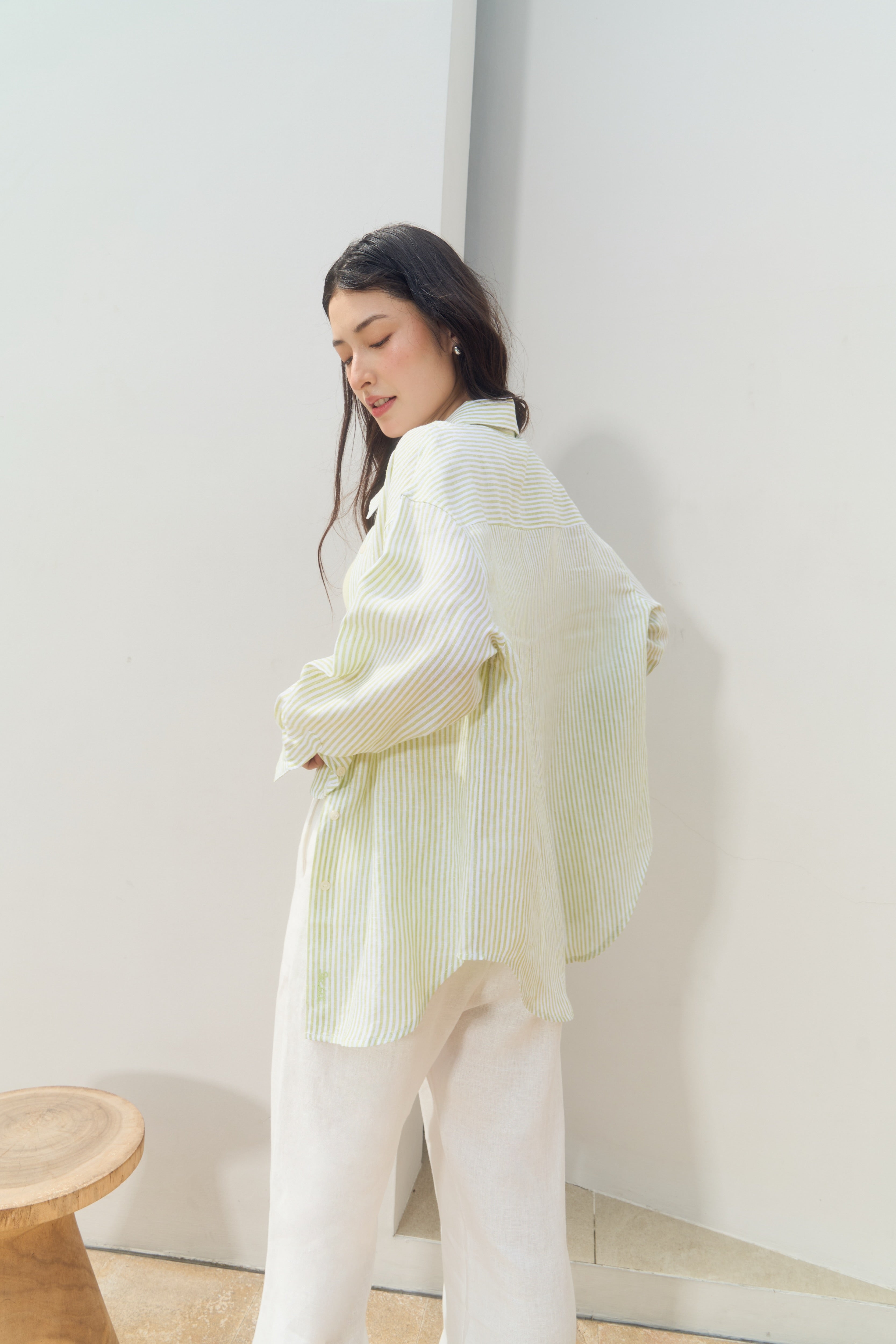 ESSENTIAL STRIPE LINEN SHIRT