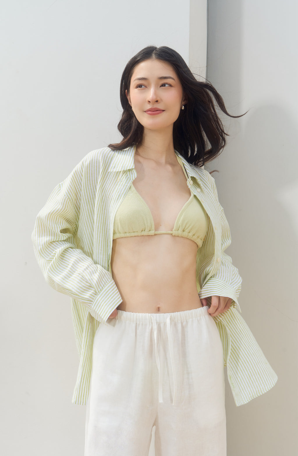 ESSENTIAL STRIPE LINEN SHIRT