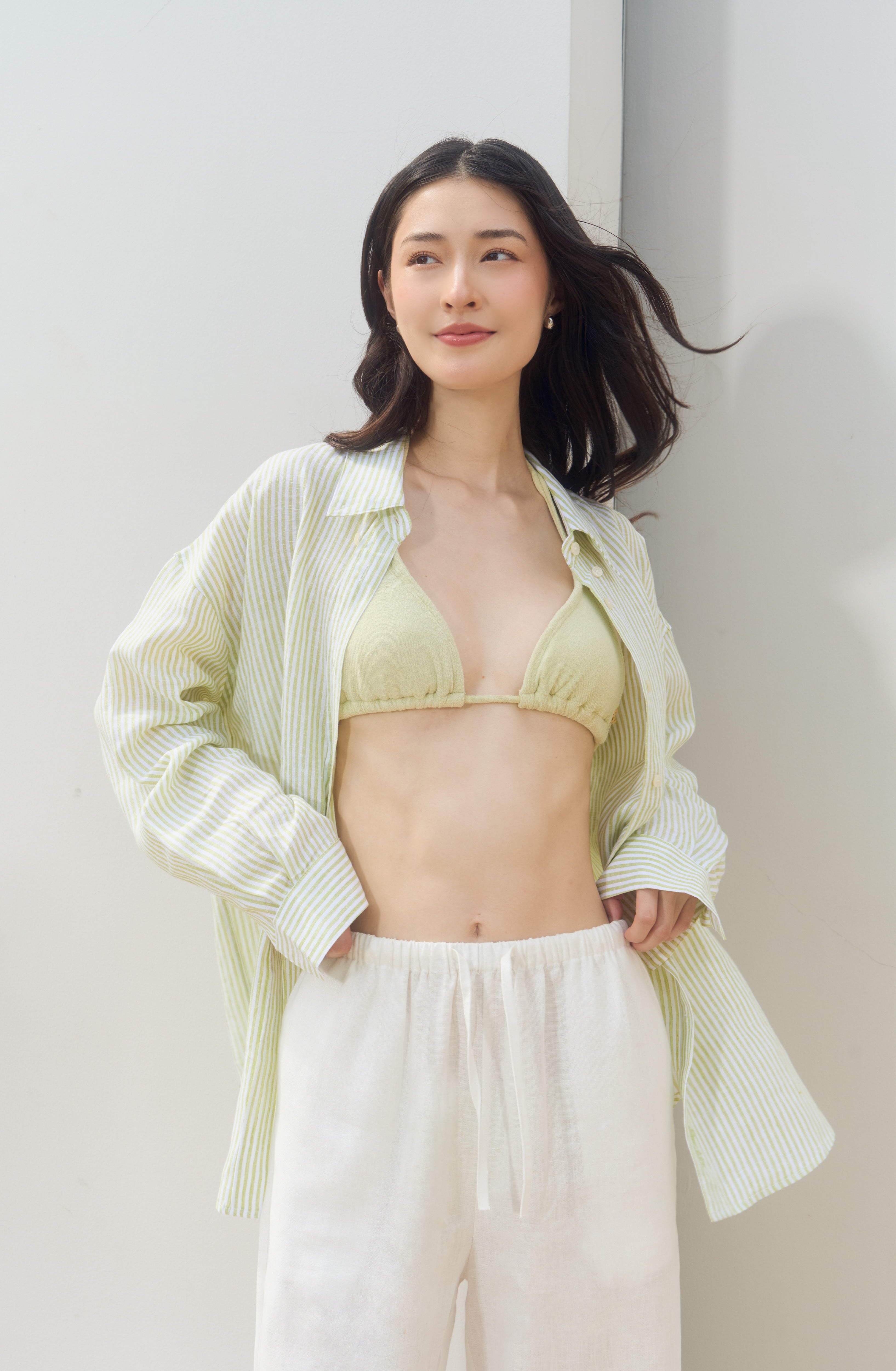 ESSENTIAL STRIPE LINEN SHIRT