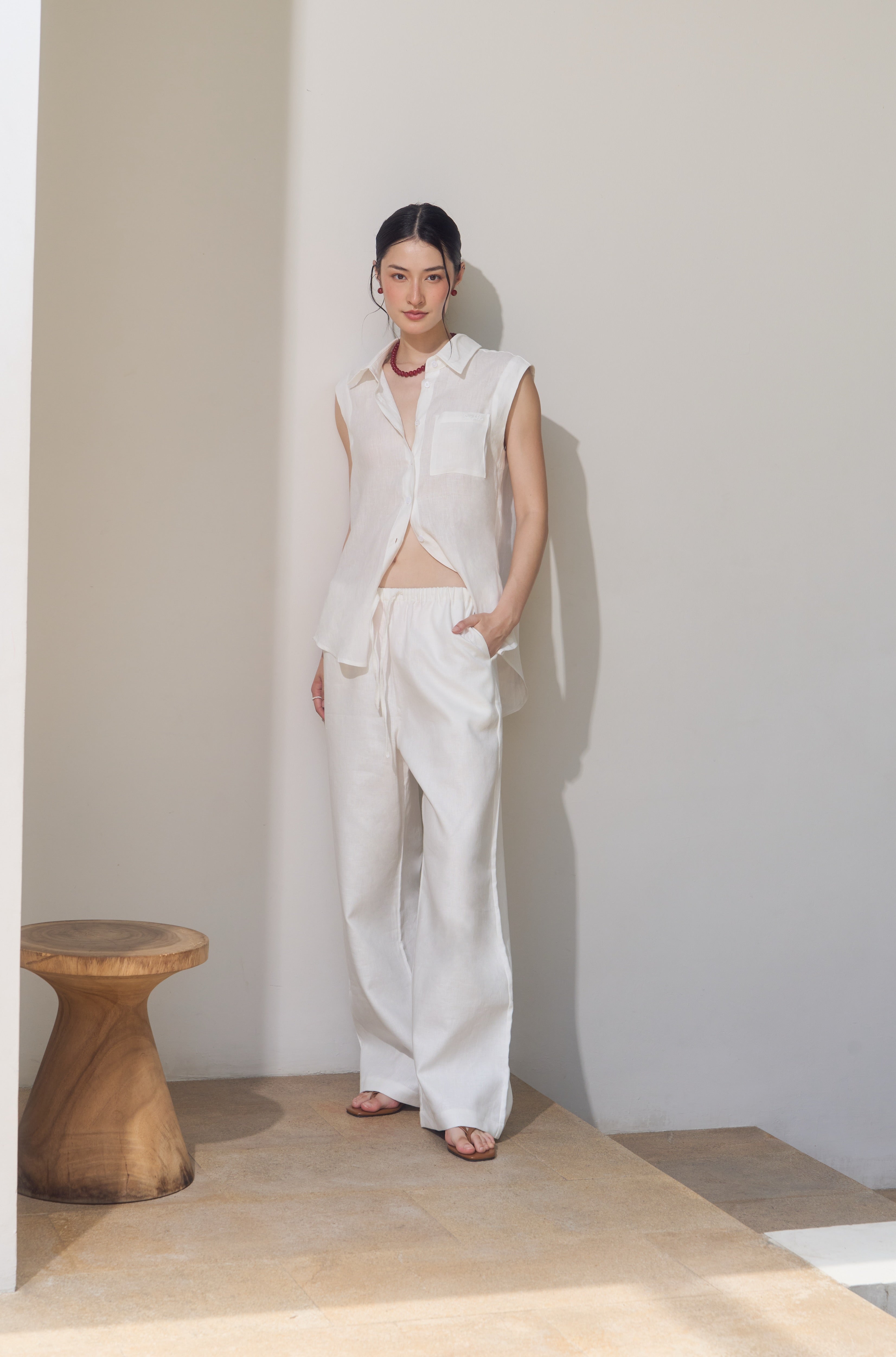 ESSENTIAL LINEN TROUSERS