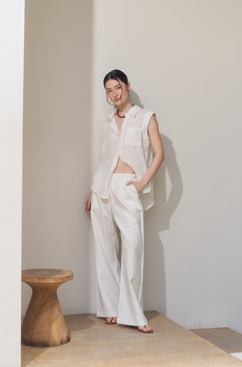 ESSENTIAL LINEN TROUSERS