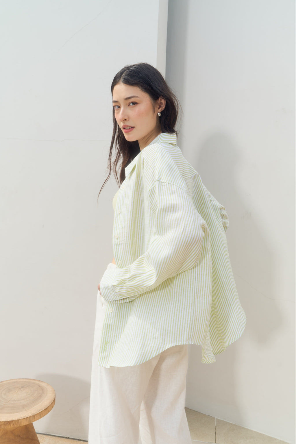 ESSENTIAL STRIPE LINEN SHIRT