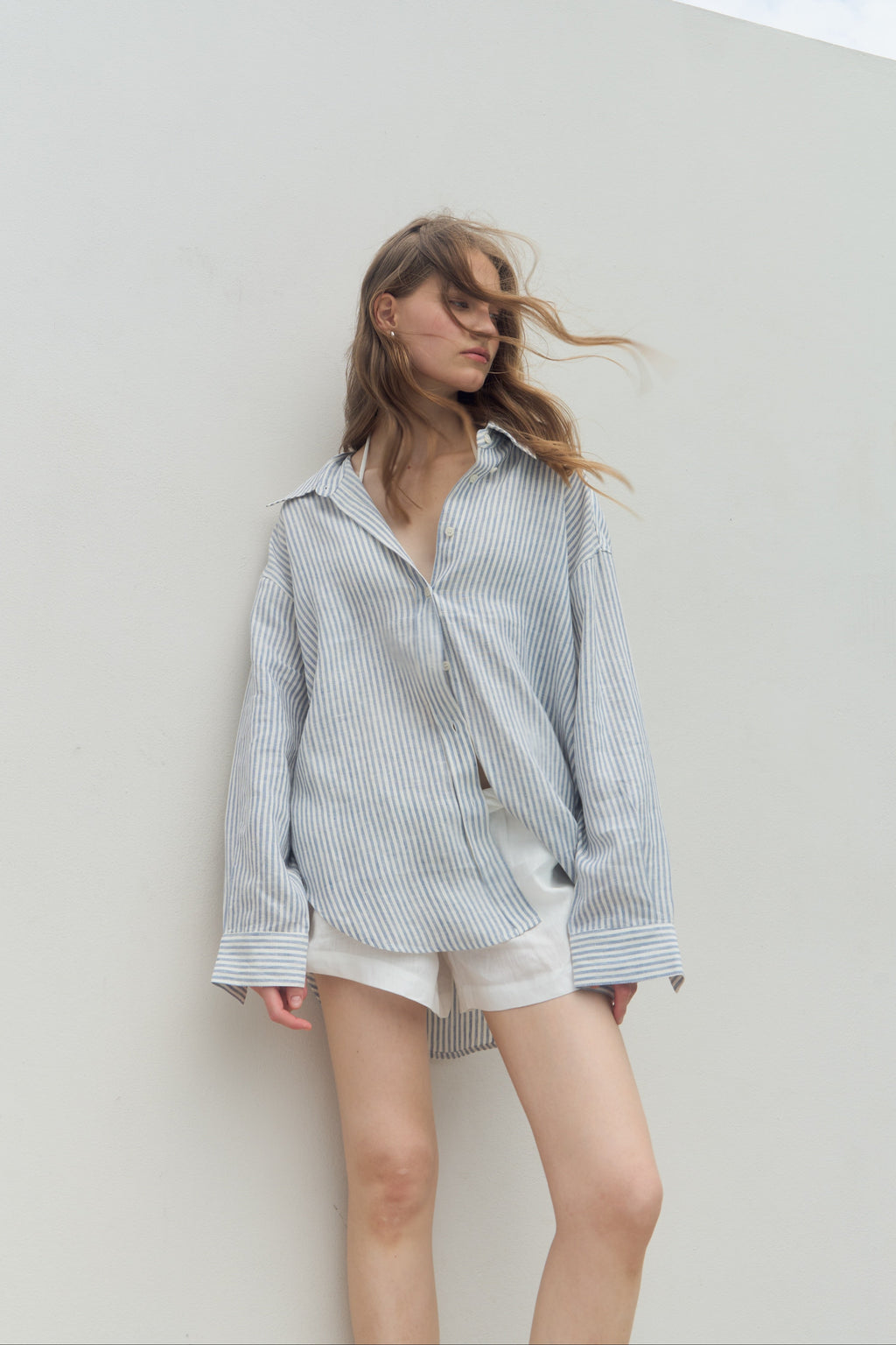 ESSENTIAL STRIPE LINEN SHIRT