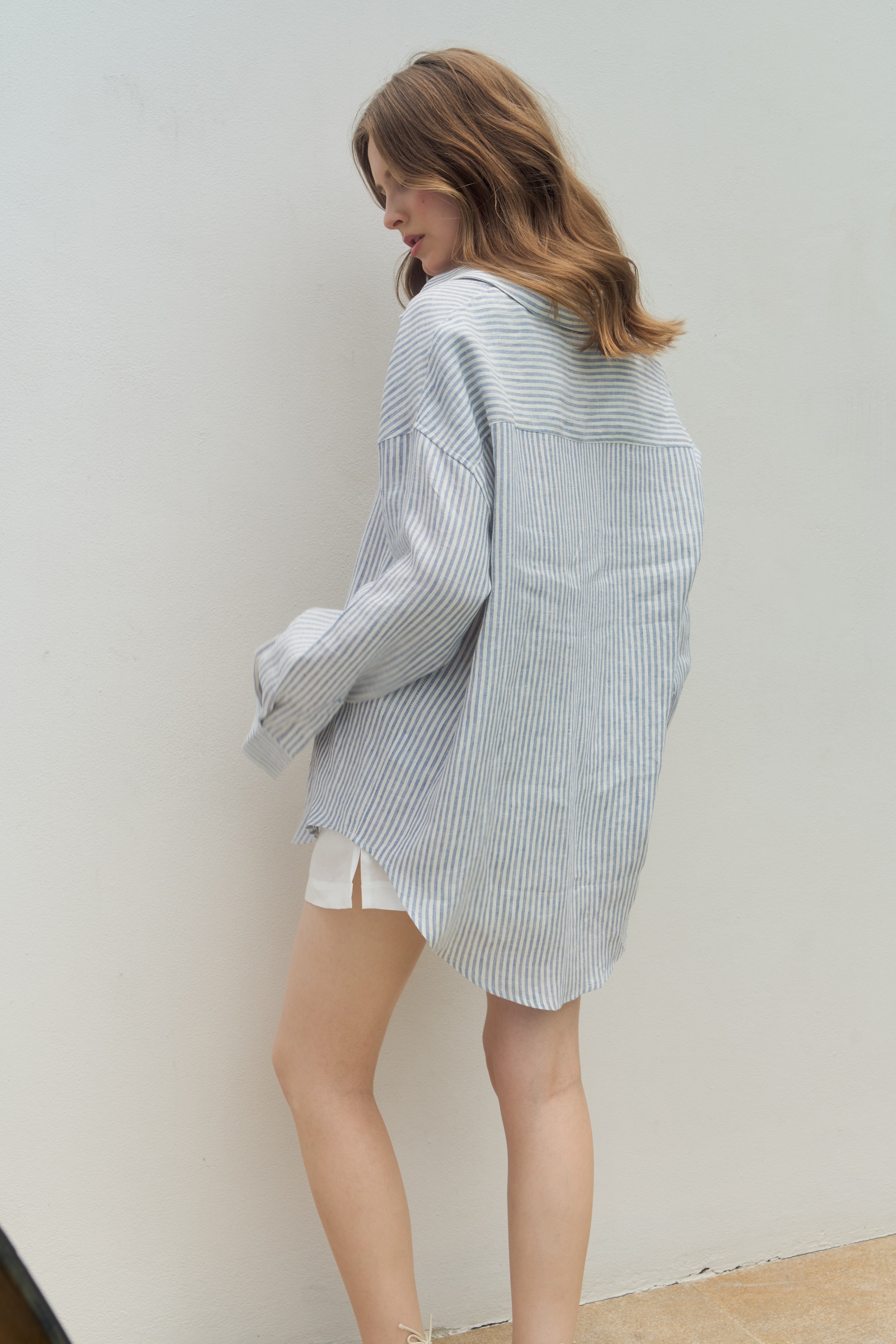 ESSENTIAL STRIPE LINEN SHIRT