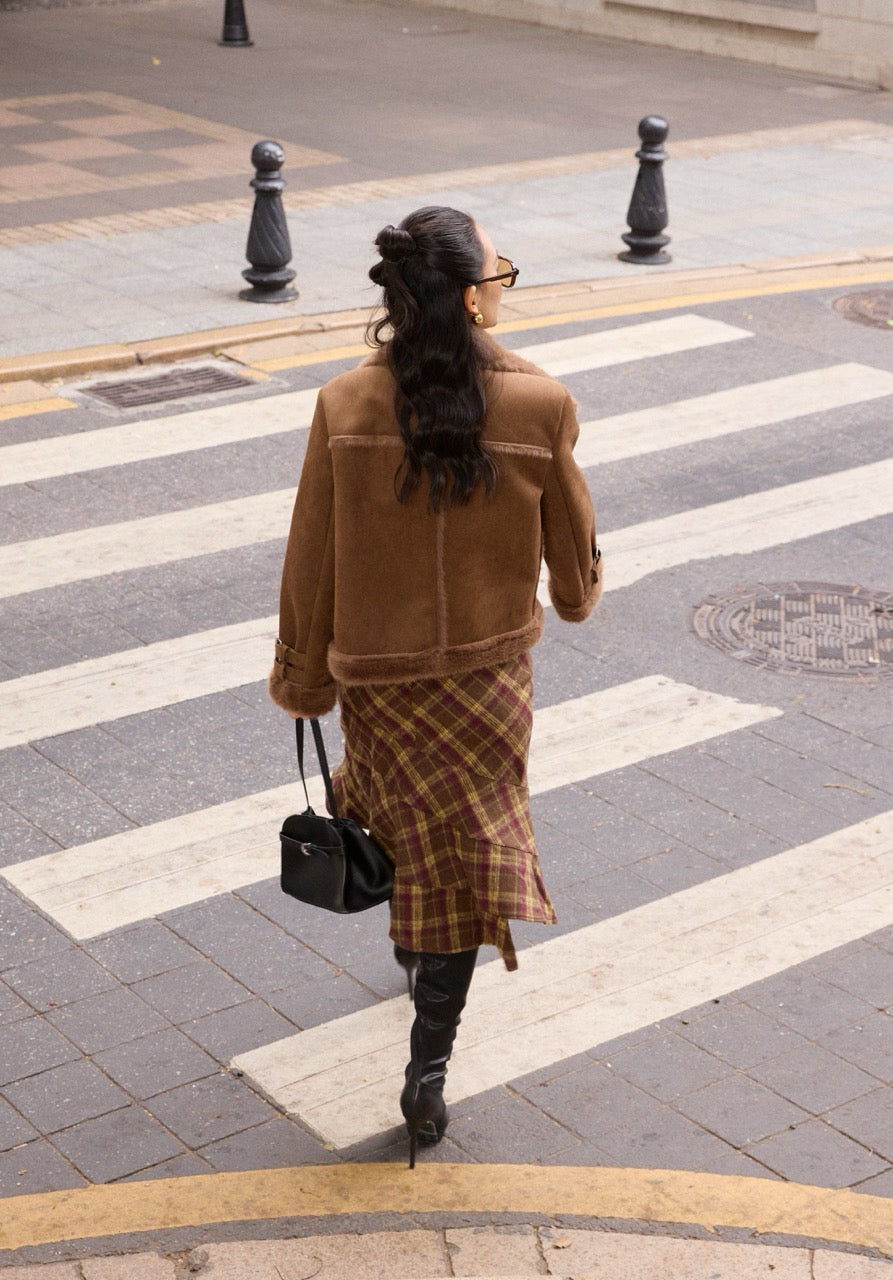 Double-faced mink jacket