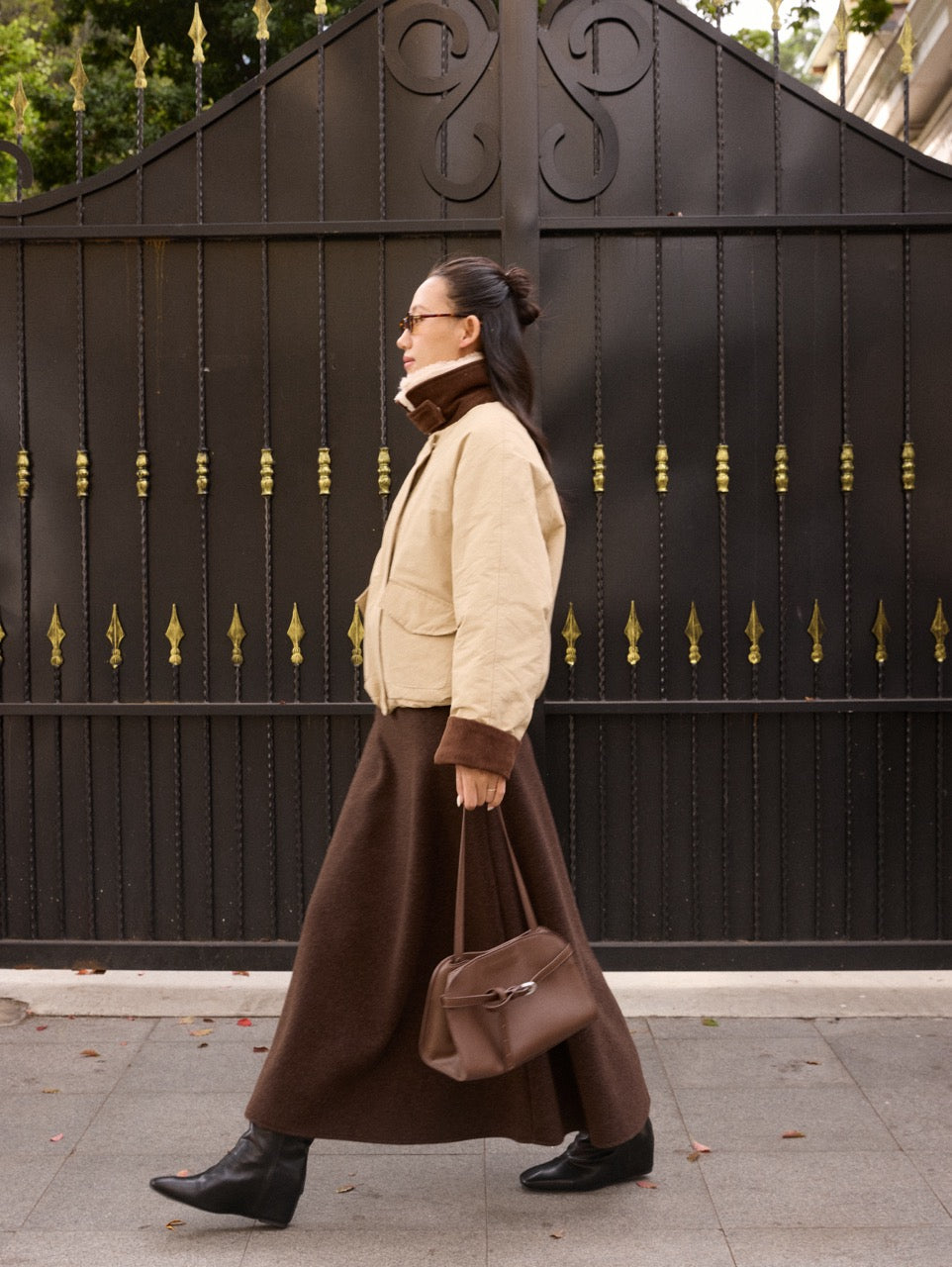 DETACHABLE FUR COLLAR JACKET