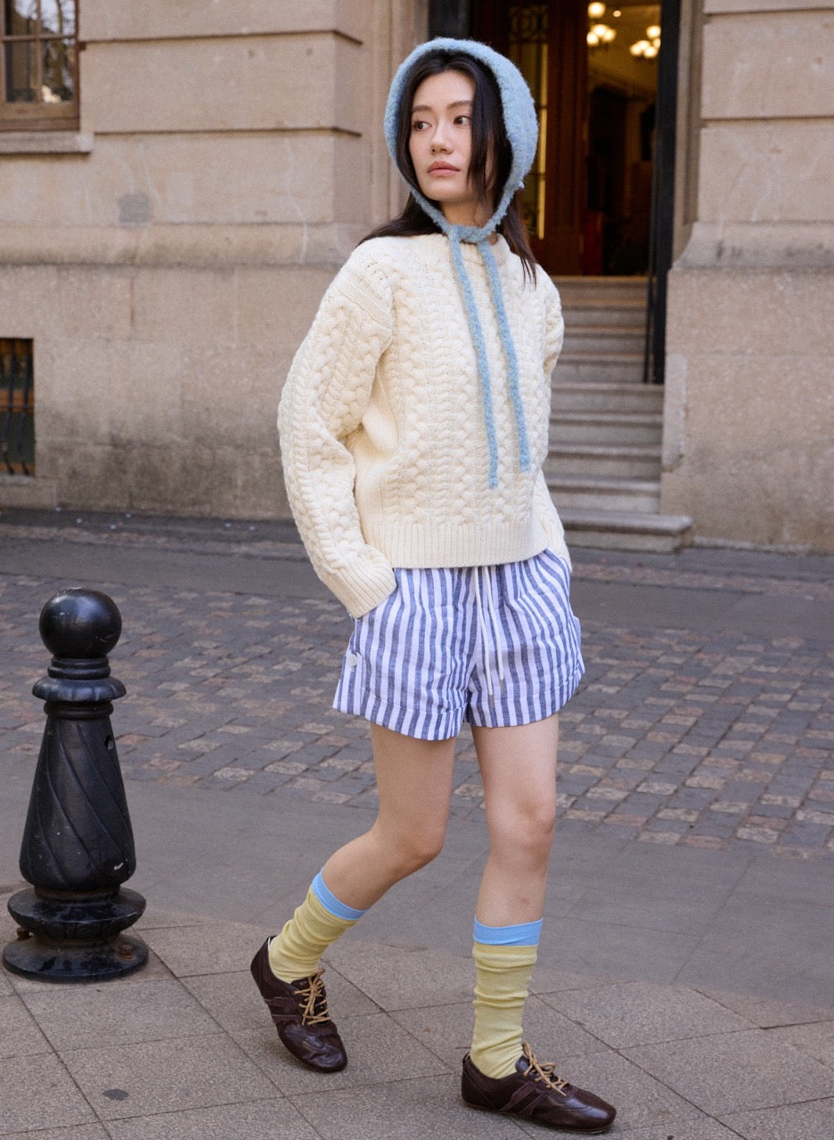 Cable knit sweater - Available in 5 colors