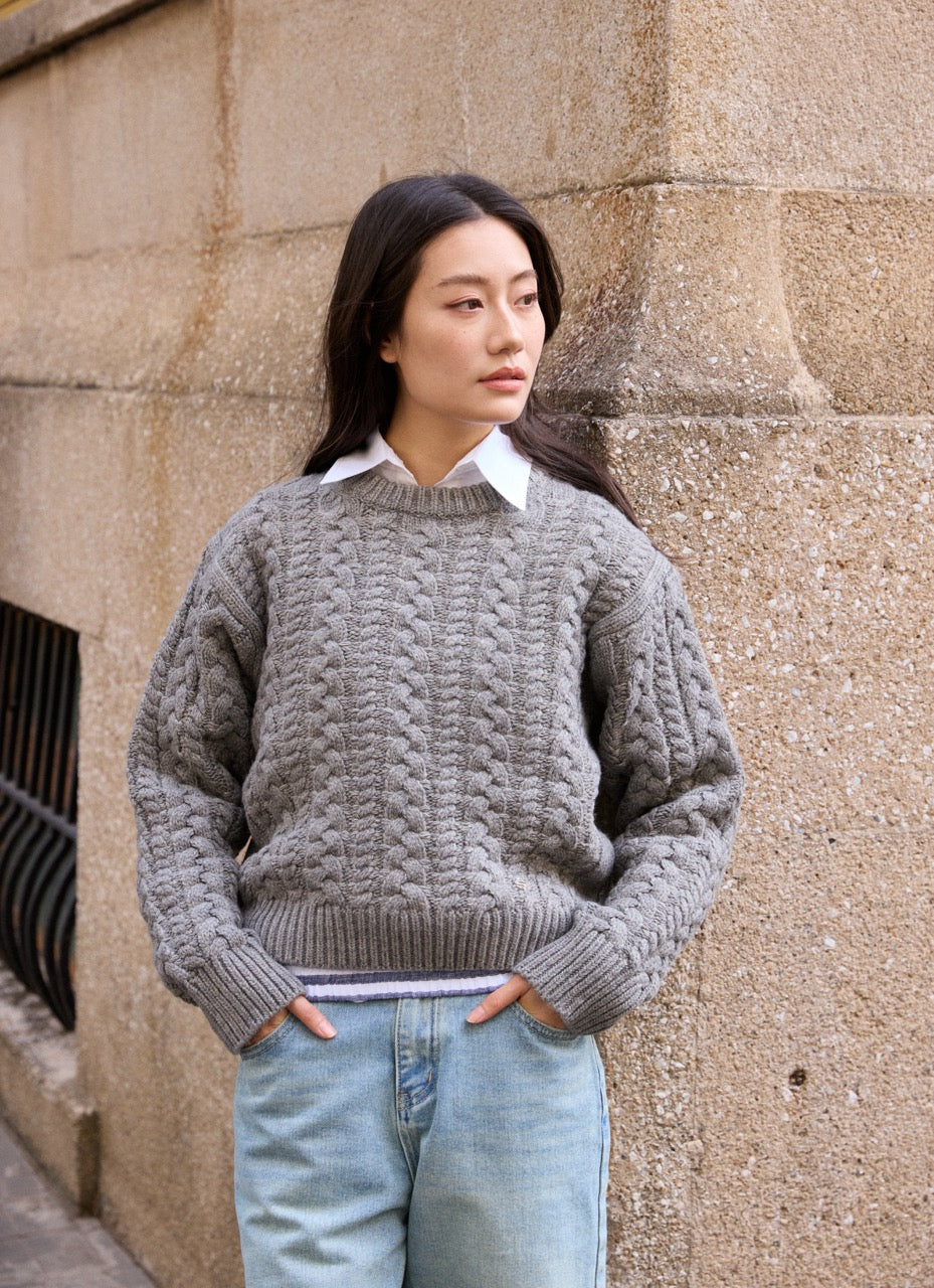 Cable knit sweater - Available in 5 colors