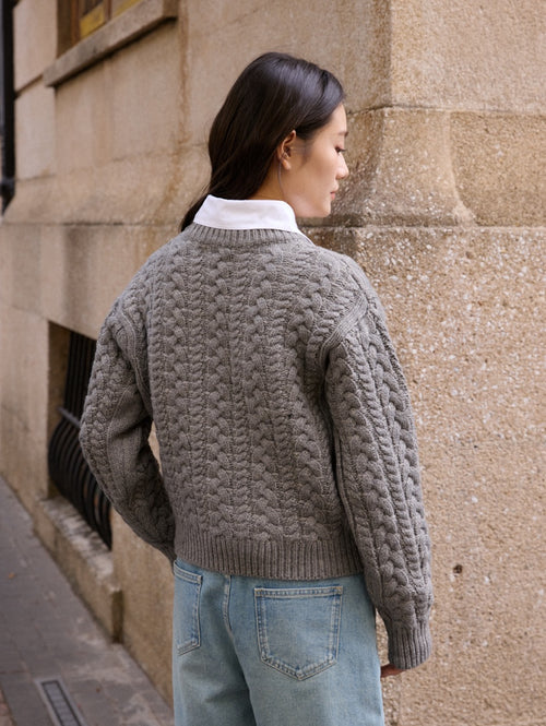 Cable knit sweater - Available in 5 colors