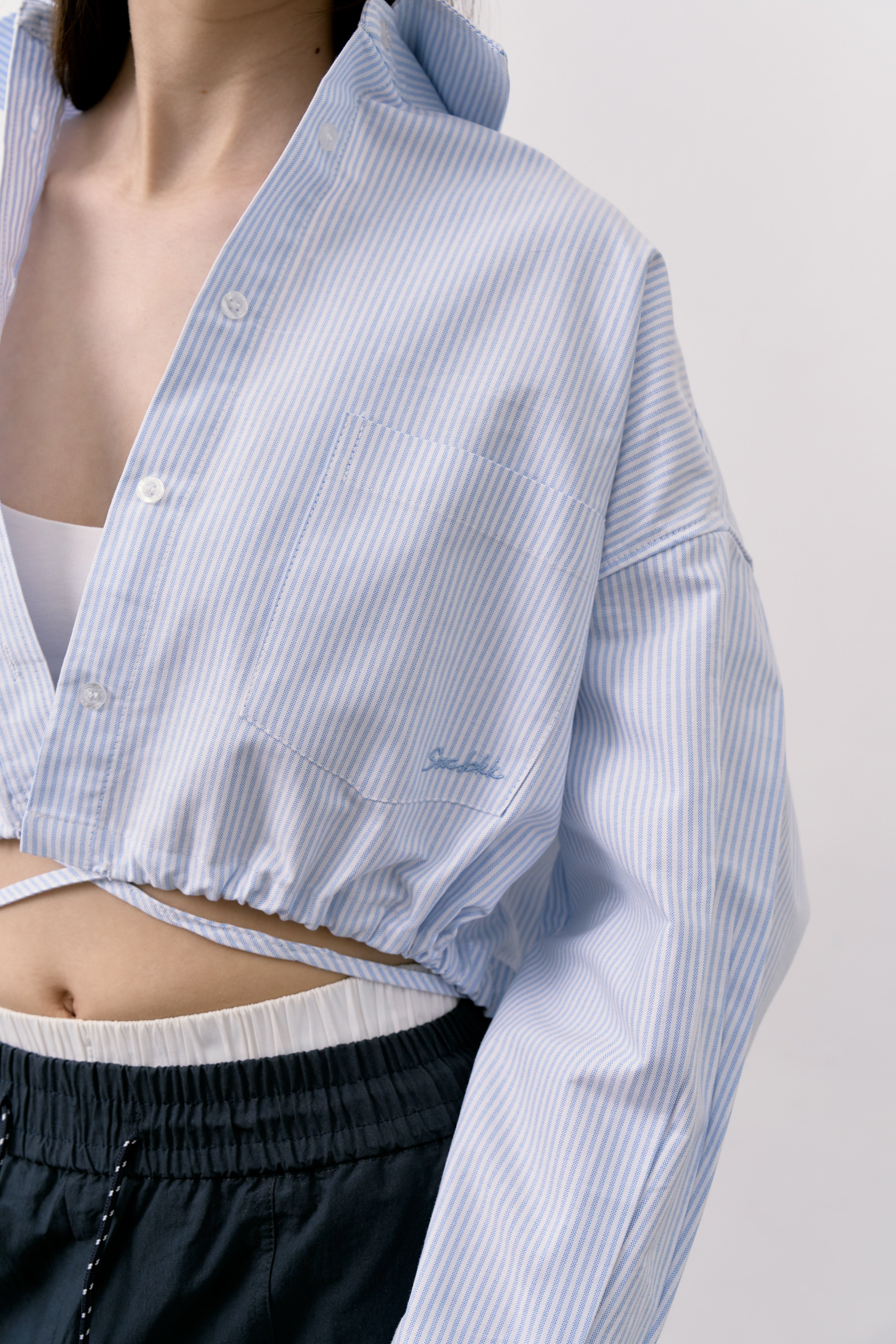 OXFORD CROPPED SHIRT